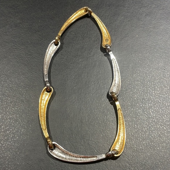 KJL Kenneth Jay Lane Gold Silver Tone Choker - Picture 2 of 3